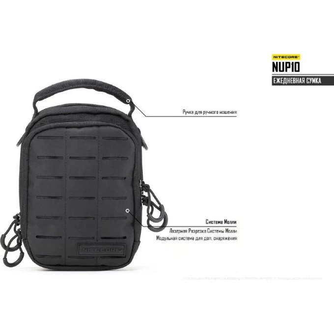 Тактическая сумка NITECORE NUP10 GREY 16453 Тактическая сумка NITECORE NUP10 GREY 16453